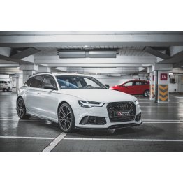 Накладка сплиттер на передний бампер на Audi RS6 C7